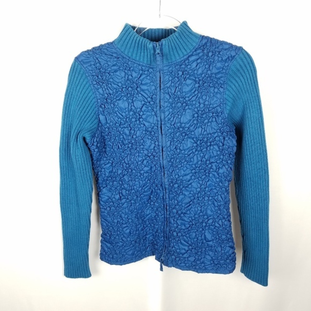 Peter Martin sweater blue‎ zip-up size Med